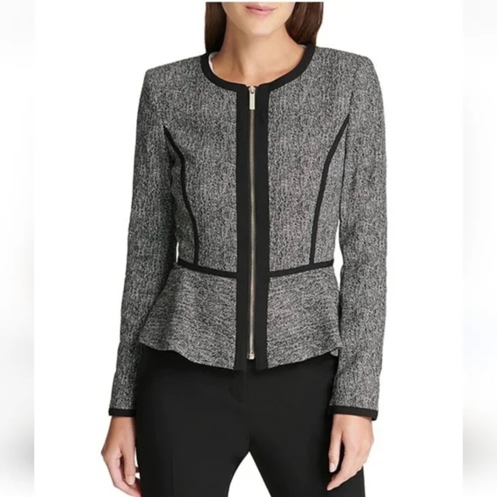 DKNY Structured Gray Blazer